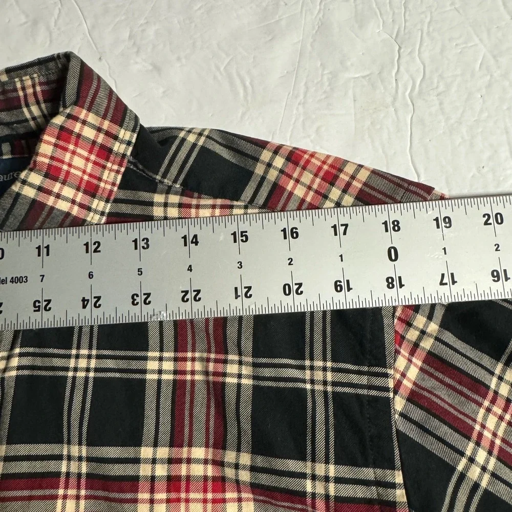 Polo Ralph Lauren Mens Classic Fit Plaid Button Down Shirt Red Black Large